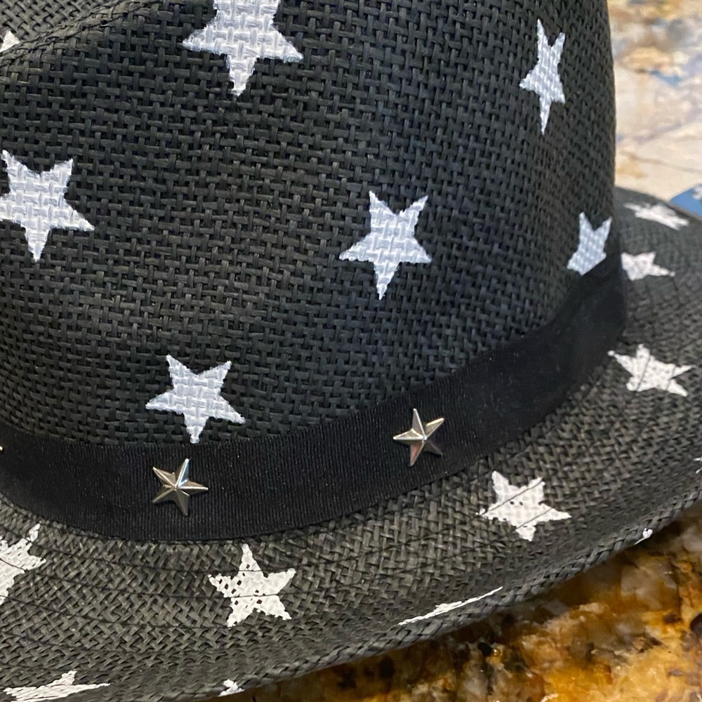 Star Print Embellished Fedora - Picture 8 of 13
